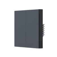 Умный настенный выключатель AQARA H1 EU (без нейтрали, 2 клавиши), модель WS-EUK02, цвет: графит