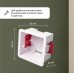 Монтажная коробка (подрозетник) из ПВХ для гипсокартона 83х83х48мм